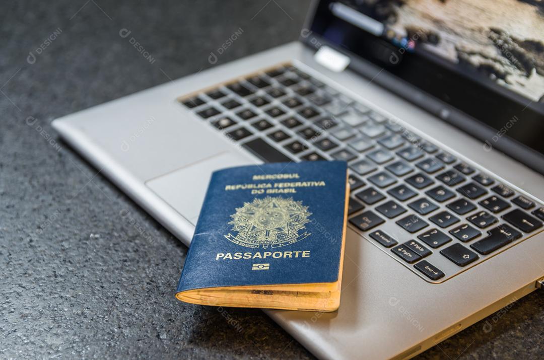Mercosur, Federative Republic of Brazil, Passport and computer.