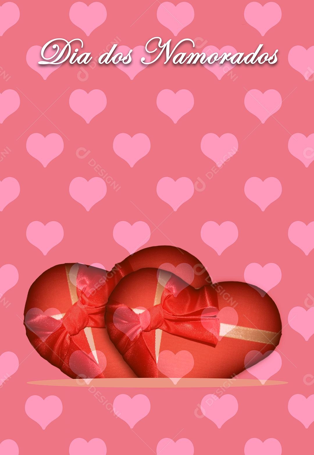 Background corações em dia de namorados