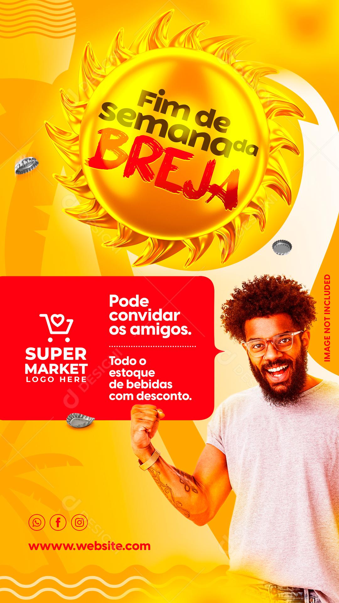 Fim De Semana Da Breja Promoção Cerveja Social Media PSD Editável