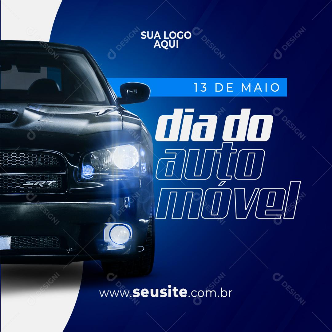 13 De Maio Dia Do Automóvel Data Comemorativa Social Media PSD Editável