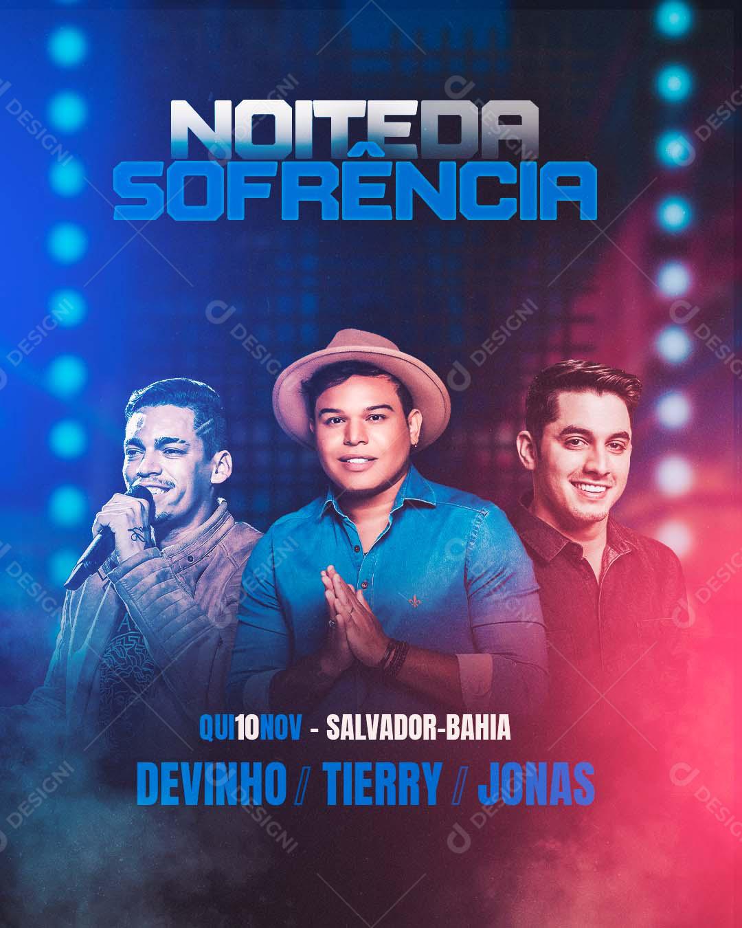 Social Media Night of Suffering Devinho Tierry Jonas Editable PSD