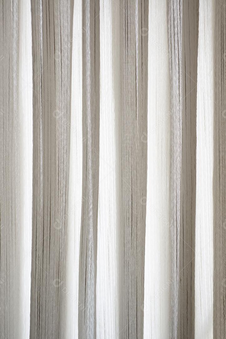 Pano de fundo das cortinas de tecido branco e transparente