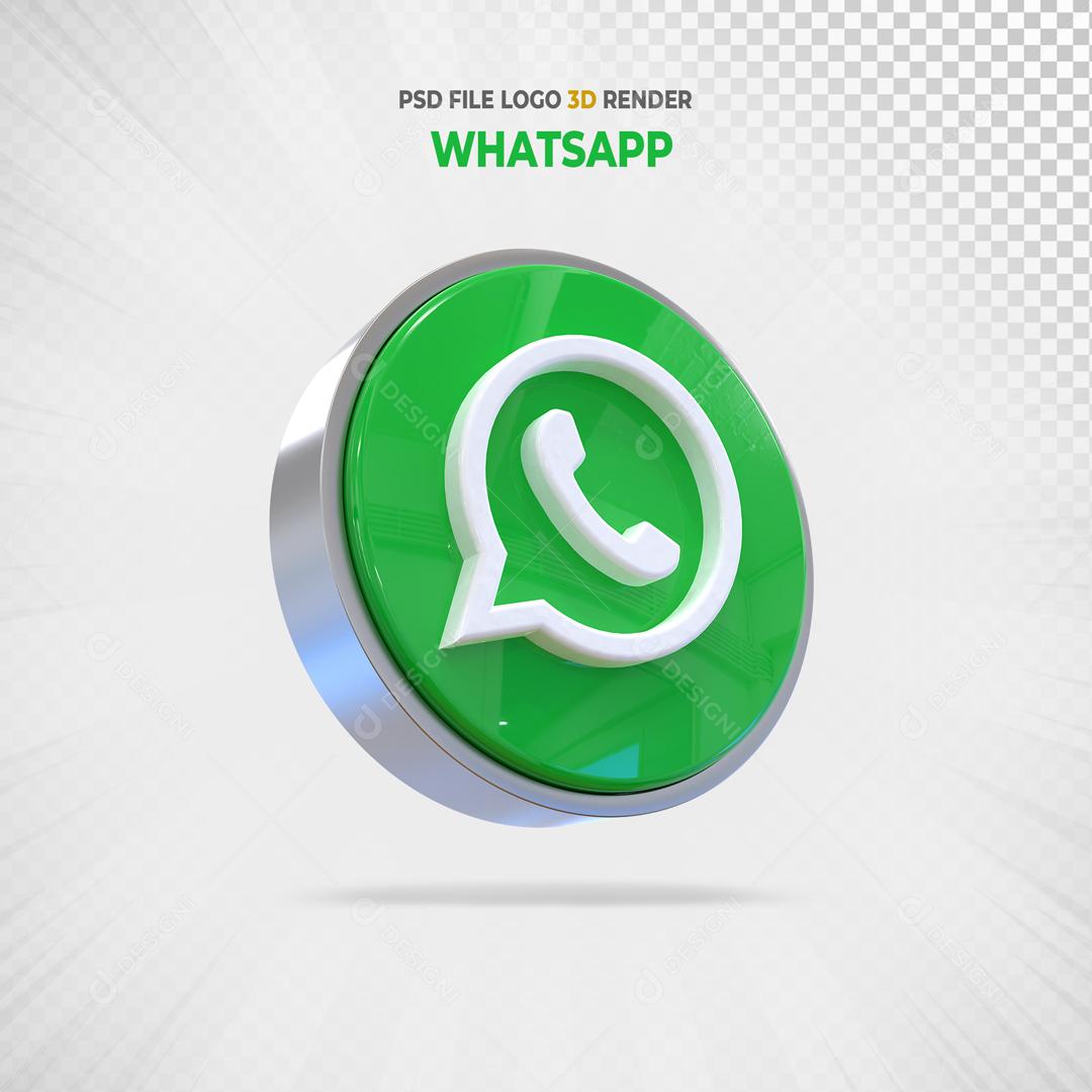 Ícone WhatsApp 3D Para Composição PSD