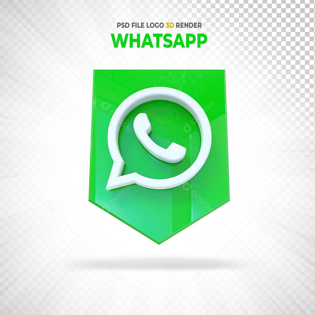 Brasão Whatsapp 3D Elemento Para Composição PSD