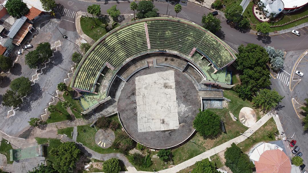 Vista aerea quadras de esporte futebol jogos