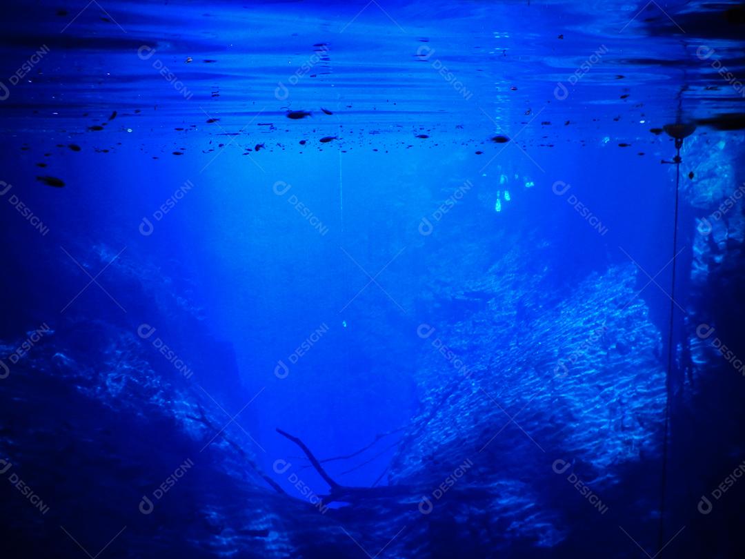 Lagoa misteriosa, bela lagoa de águas transparentes de azul turquesa, localizada na cidade de Bonito