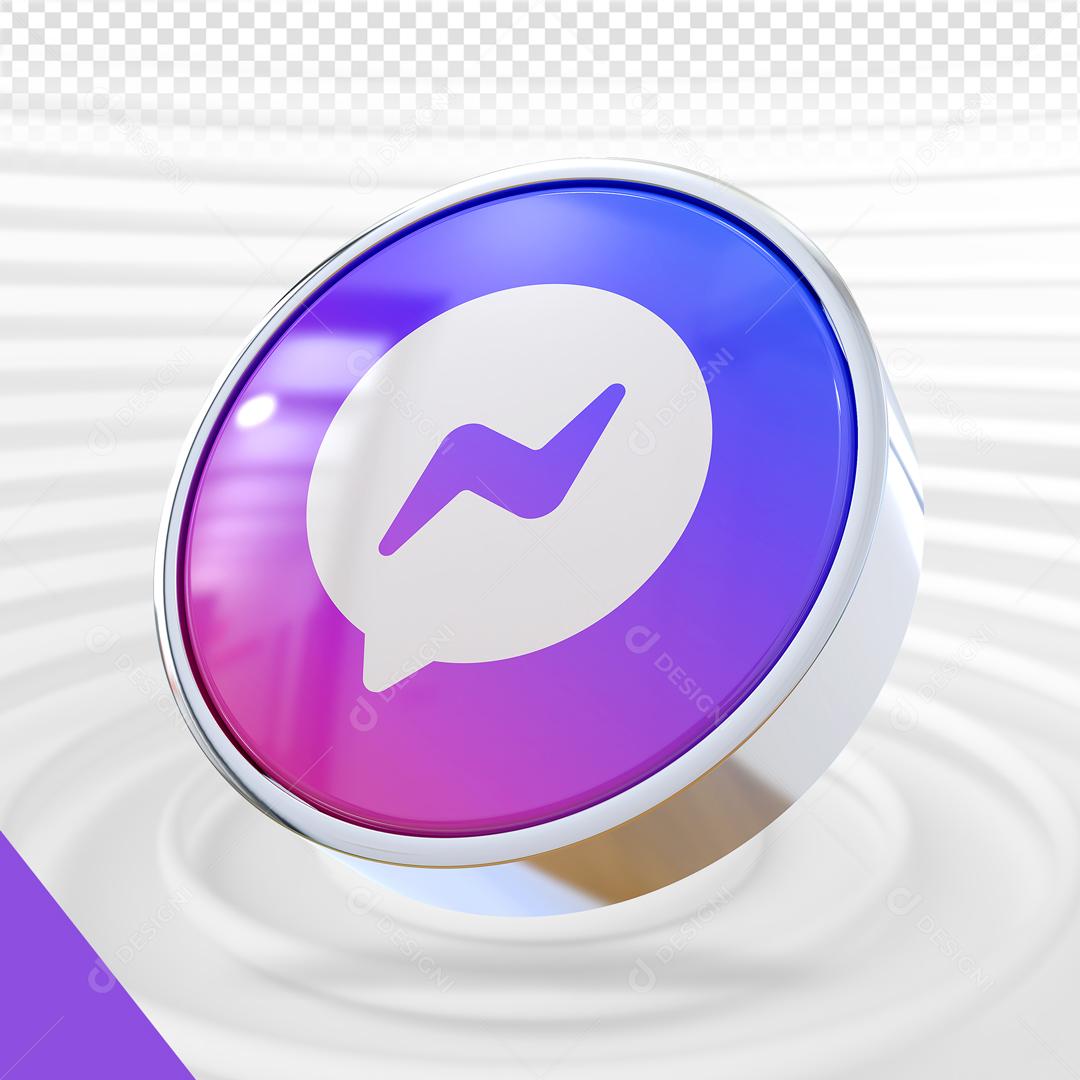 Messenger 3D Elemento Para Composição PSD