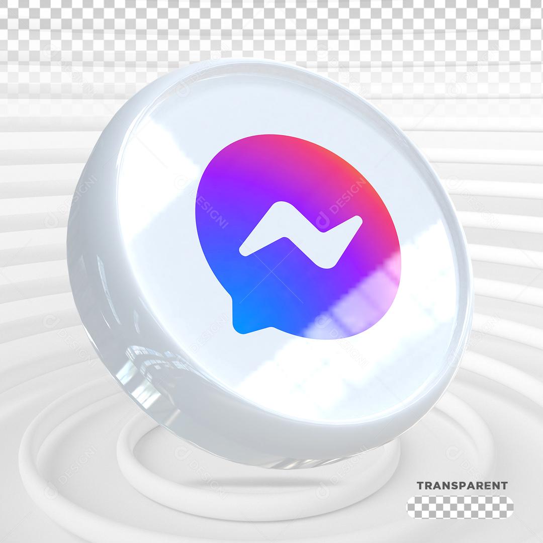 Messenger 3D Elemento Para Composição PSD