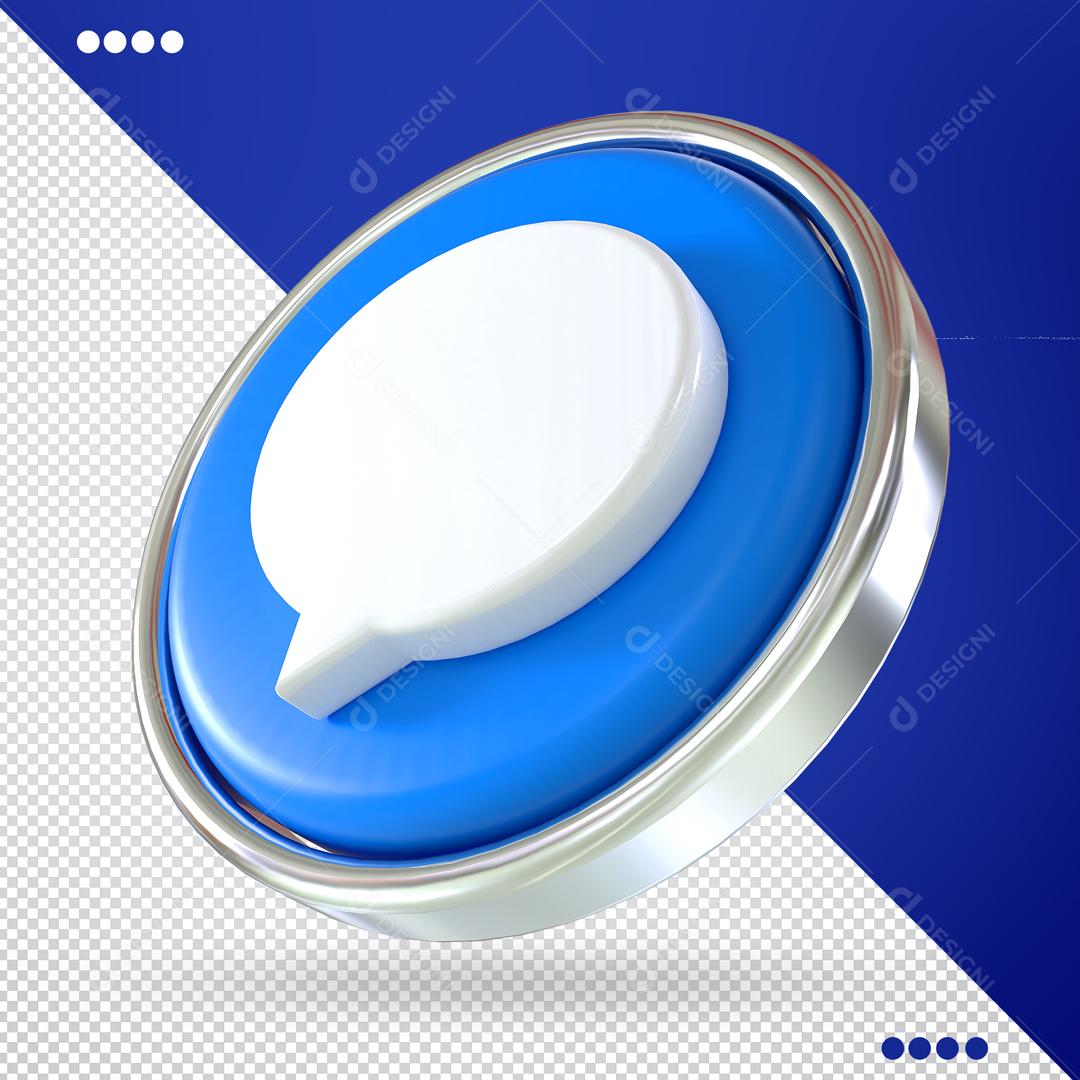 Comentário 3D Elemento Para Composição PSD
