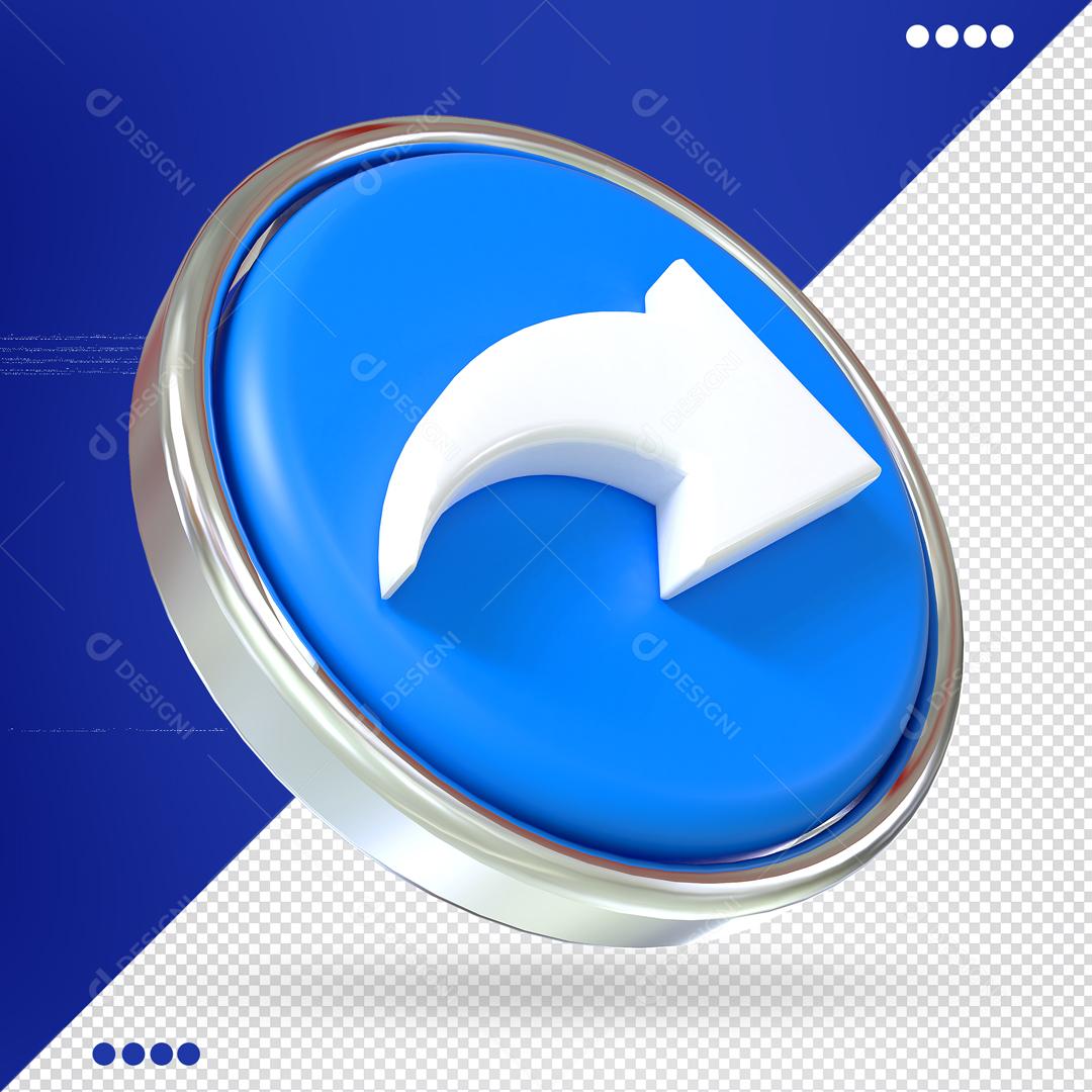 3D Right Arrow Element For Composition PSD