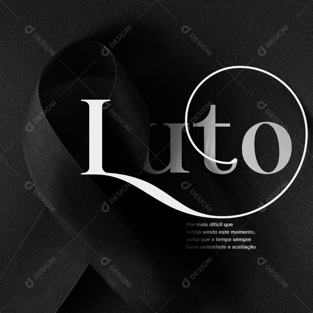 Social Media O Tempo Sempre Trará Serenidade e Aceitação Luto PSD Editável