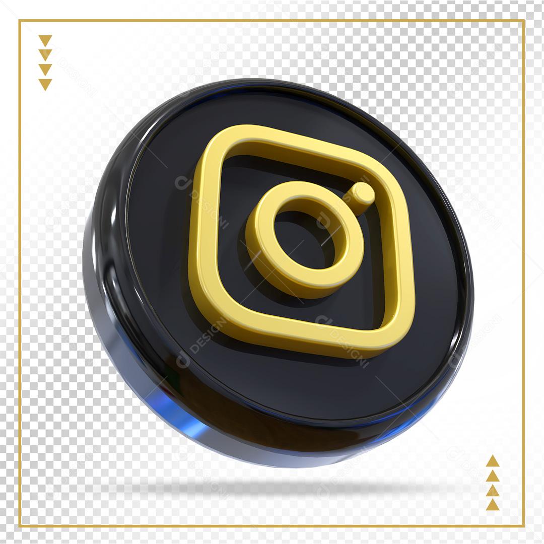 Ícone 3D Instagram Elemento Para Composição PSD