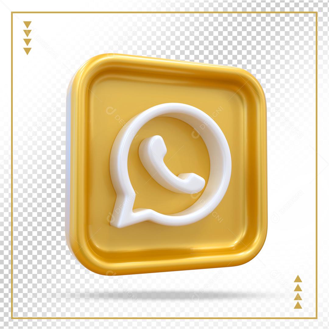 Ícone 3D WhatsApp Elemento Para Composição