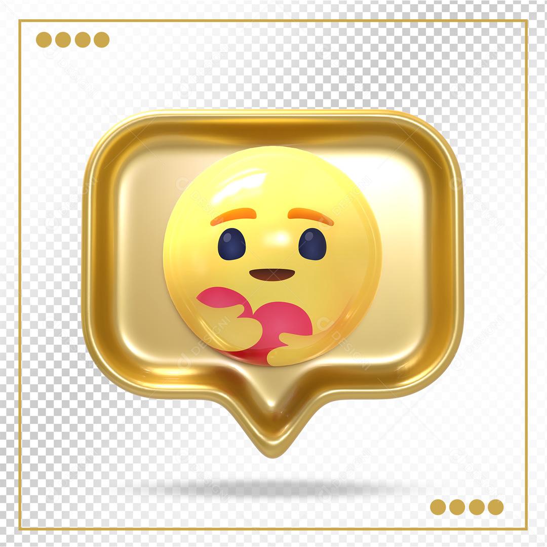 Emoji Solidário Elemento 3D Para Composição PSD