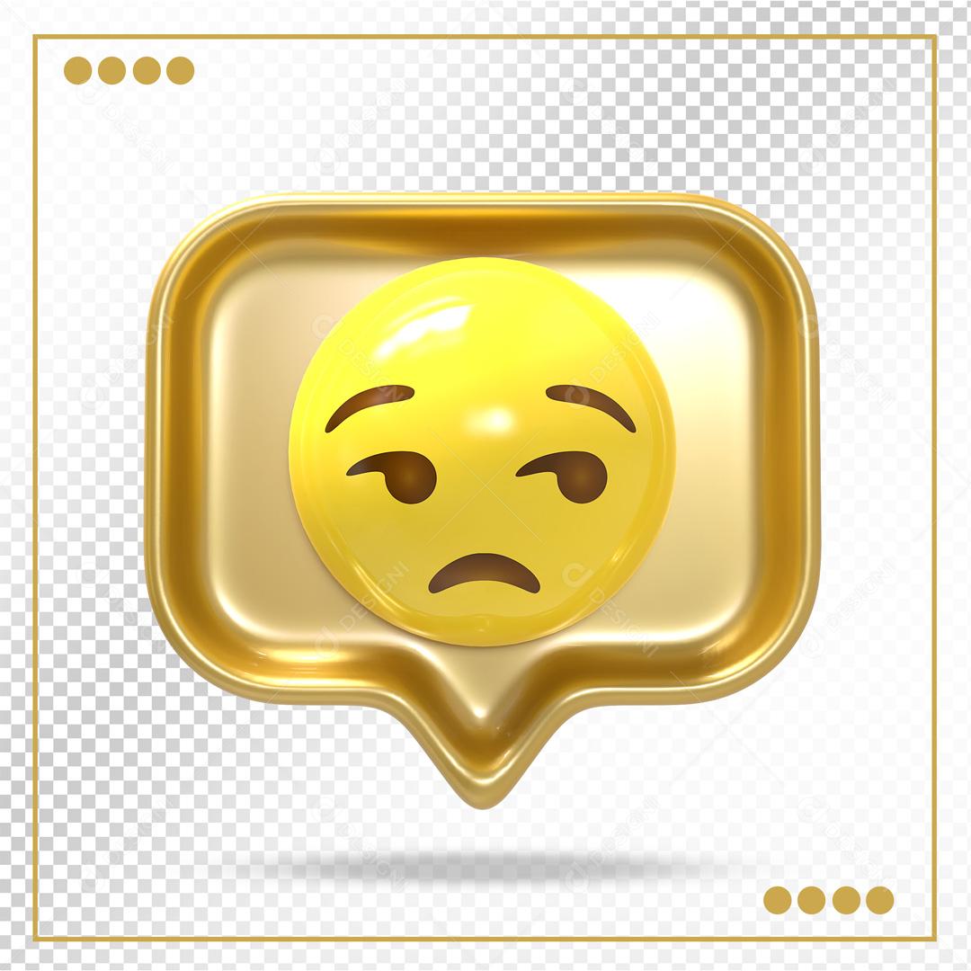Elemento 3D Emoji Serio PSD