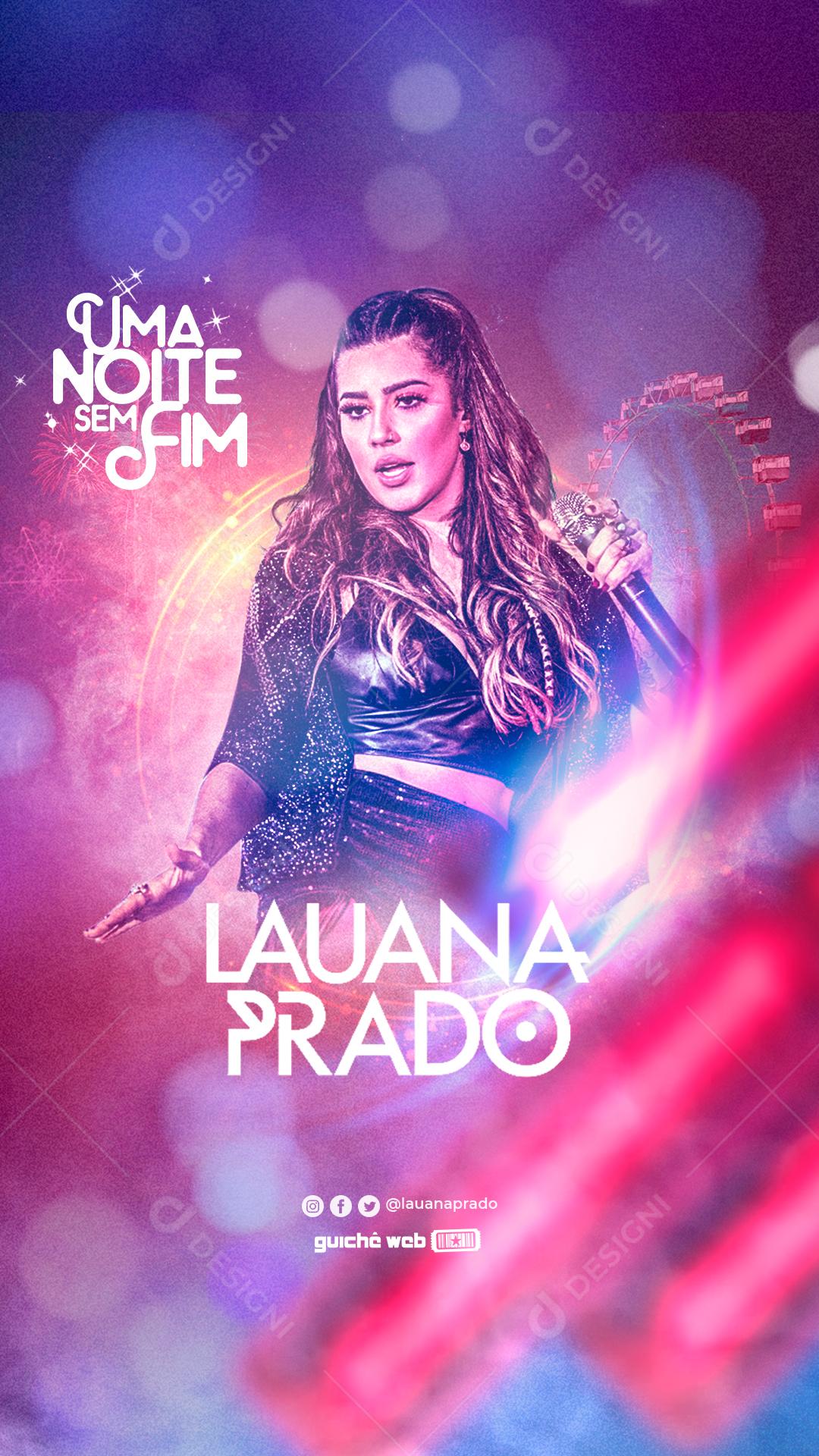 Story Uma Noite Sem Fim Luana Prado Flyer Social Media PSD Editável