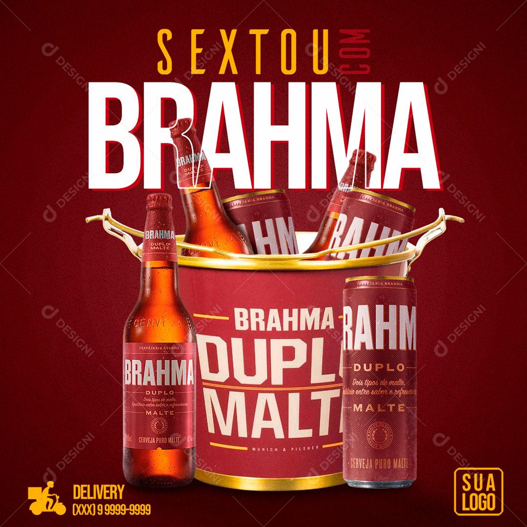 Sextou Com A Melhor Brahma Duplo Malte Social Media PSD Editável