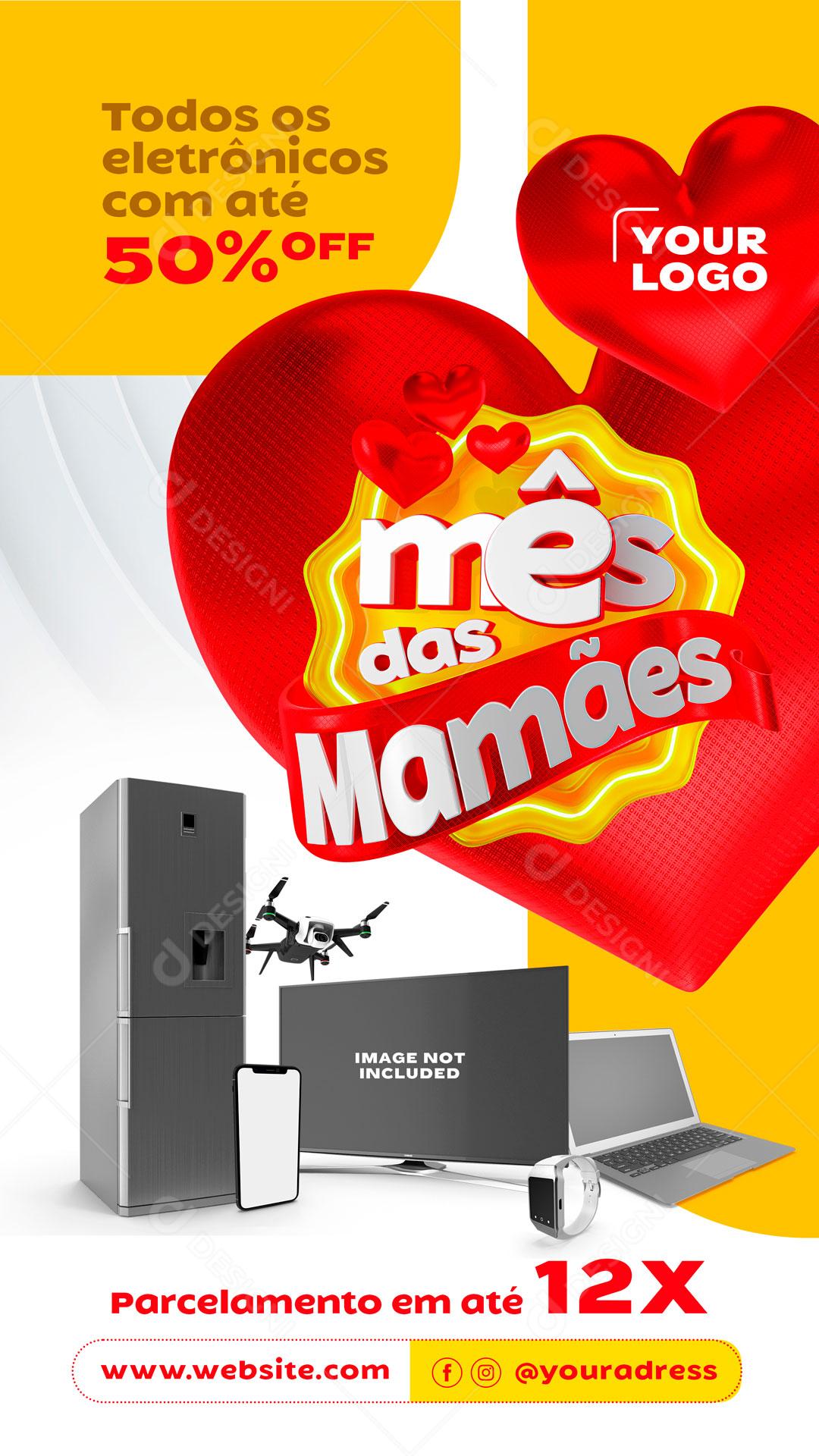 Promoção Mês Das Mães Parcelamos Em Até 12 X Social Media PSD Editável