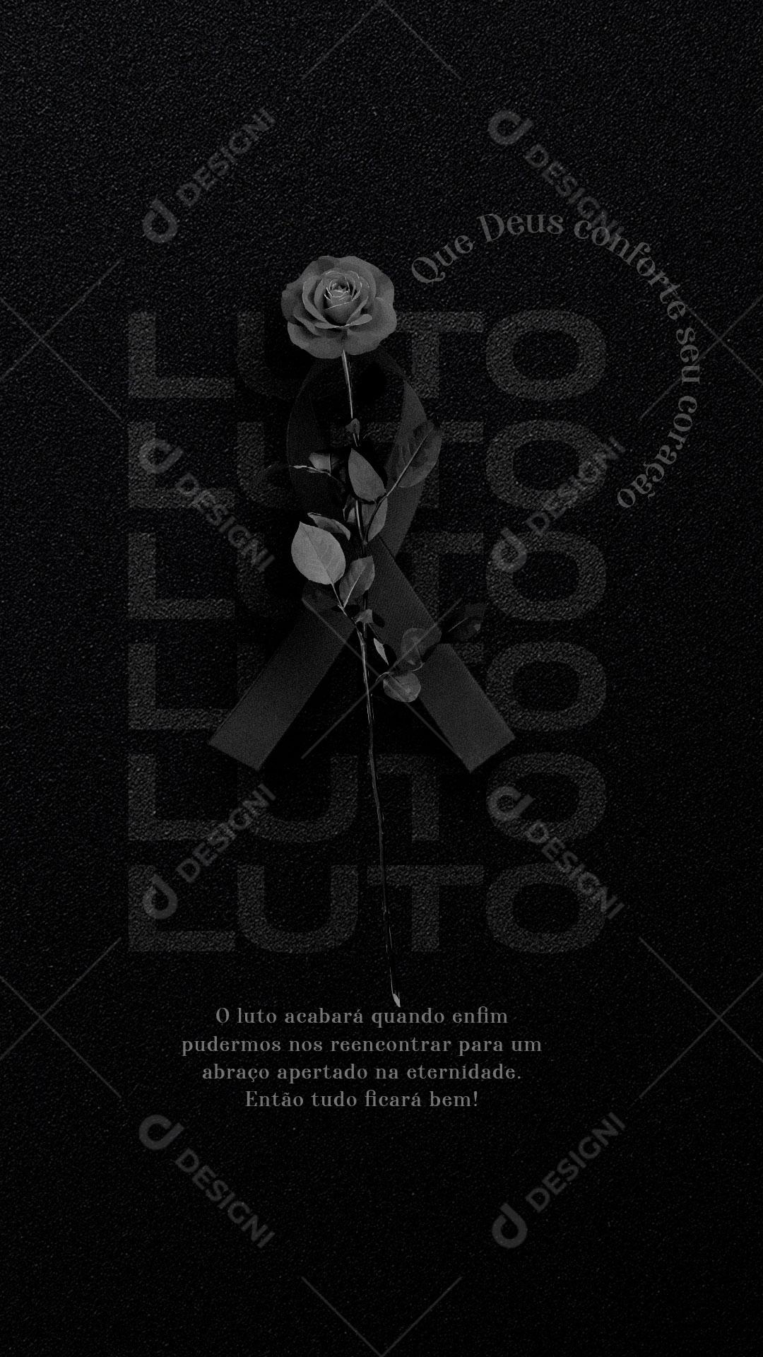 Social Media Luto Mesmo Sabendo Que A Vida Acaba PSD Editável