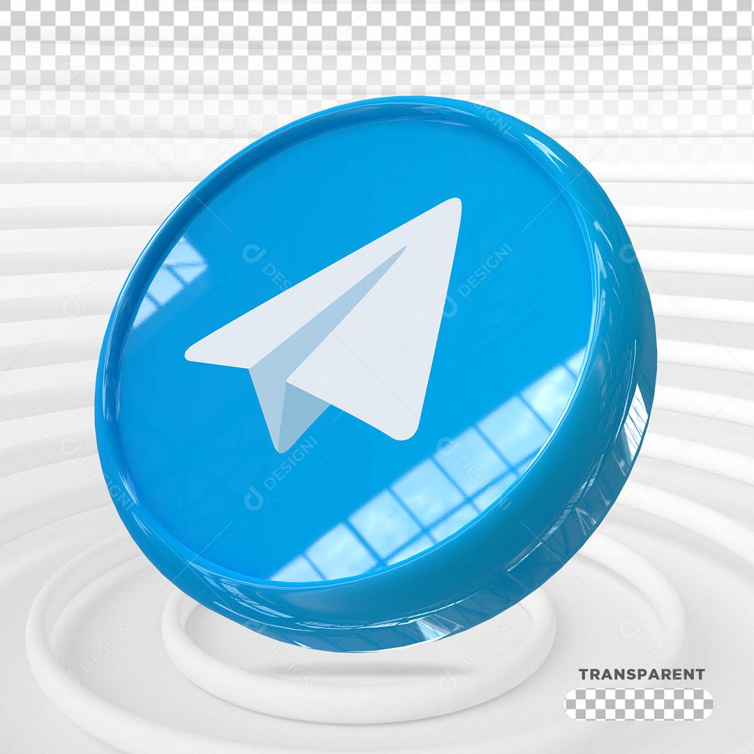 Ícones 3D Para Composição Telegram PSD Editável