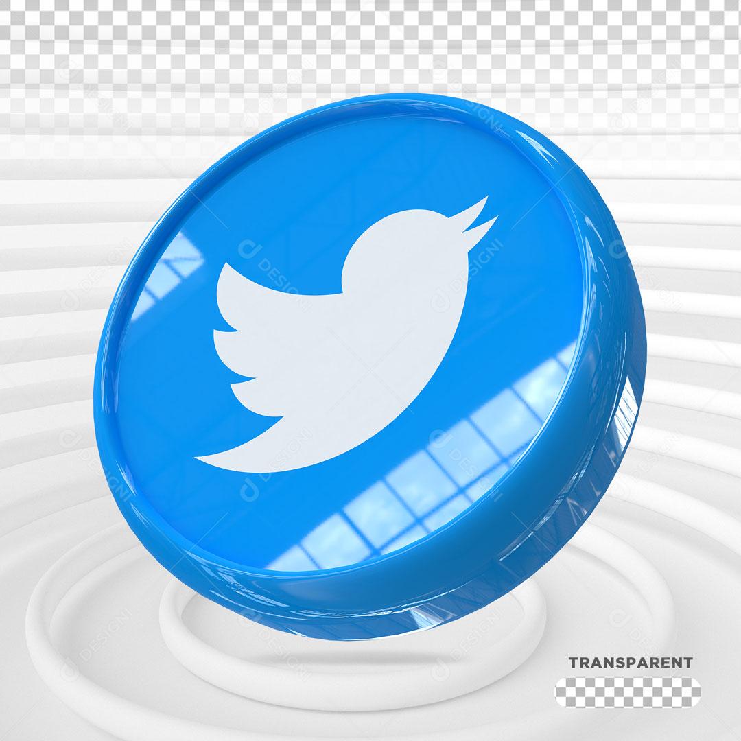 Ícones 3D Para Composição Twitter PSD Editável