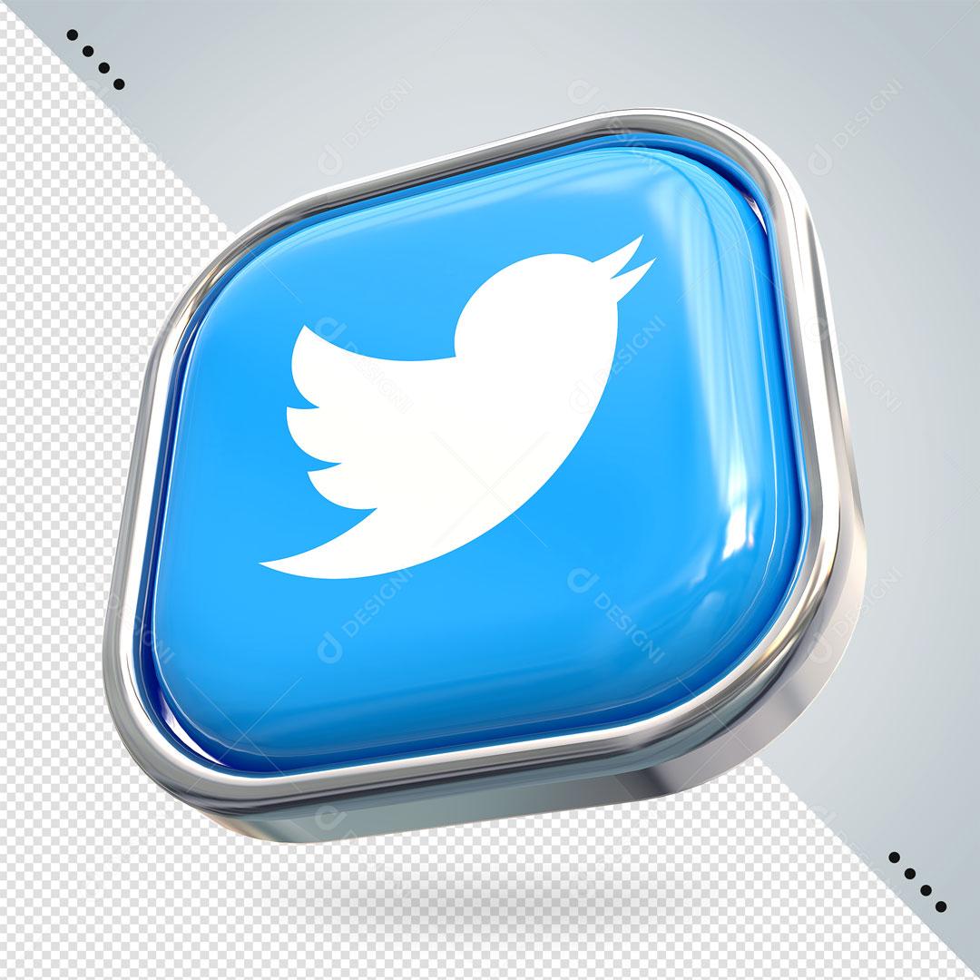 Ícones 3D Para Composição Twitter PSD Editável