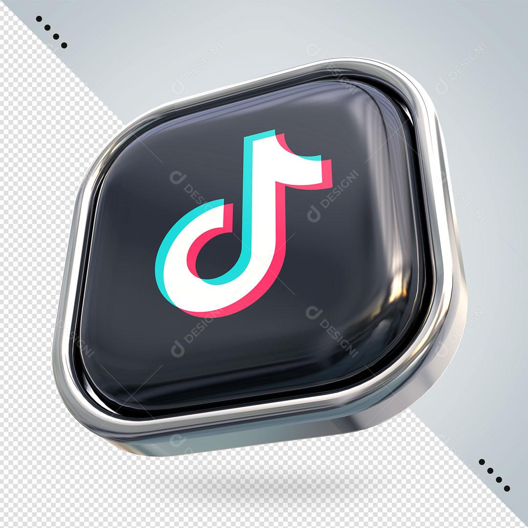 Ícones 3D Para Composição TikTok PSD Editável