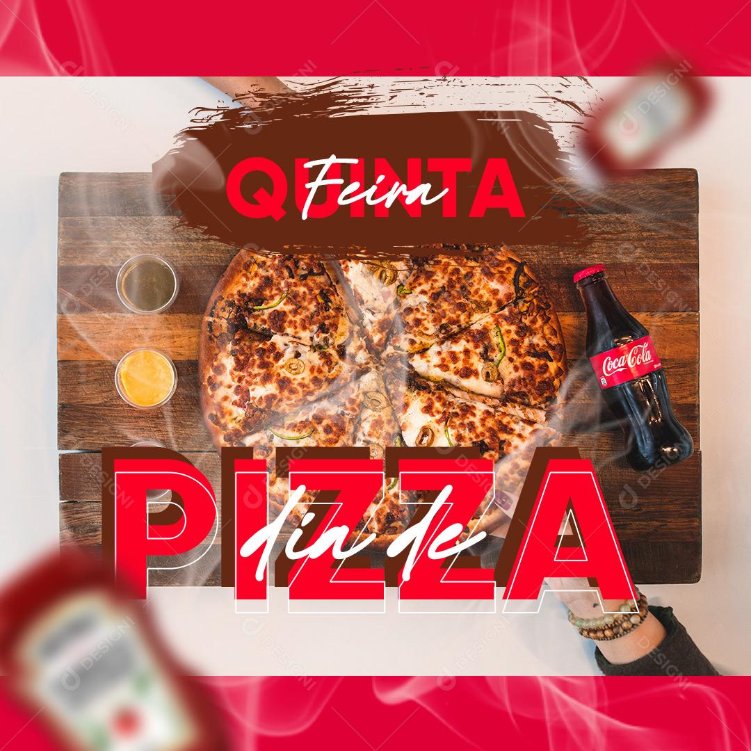 Social Media Pizzaria Quinta Feira Dia de Pizza PSD Editável