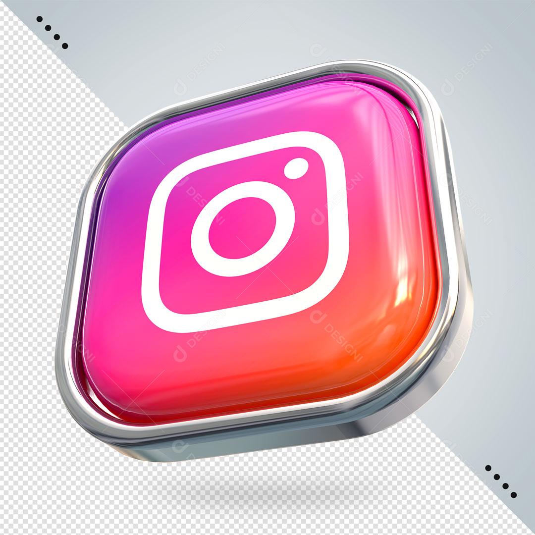 Ícones 3D Para Composição Instagram PSD Editável