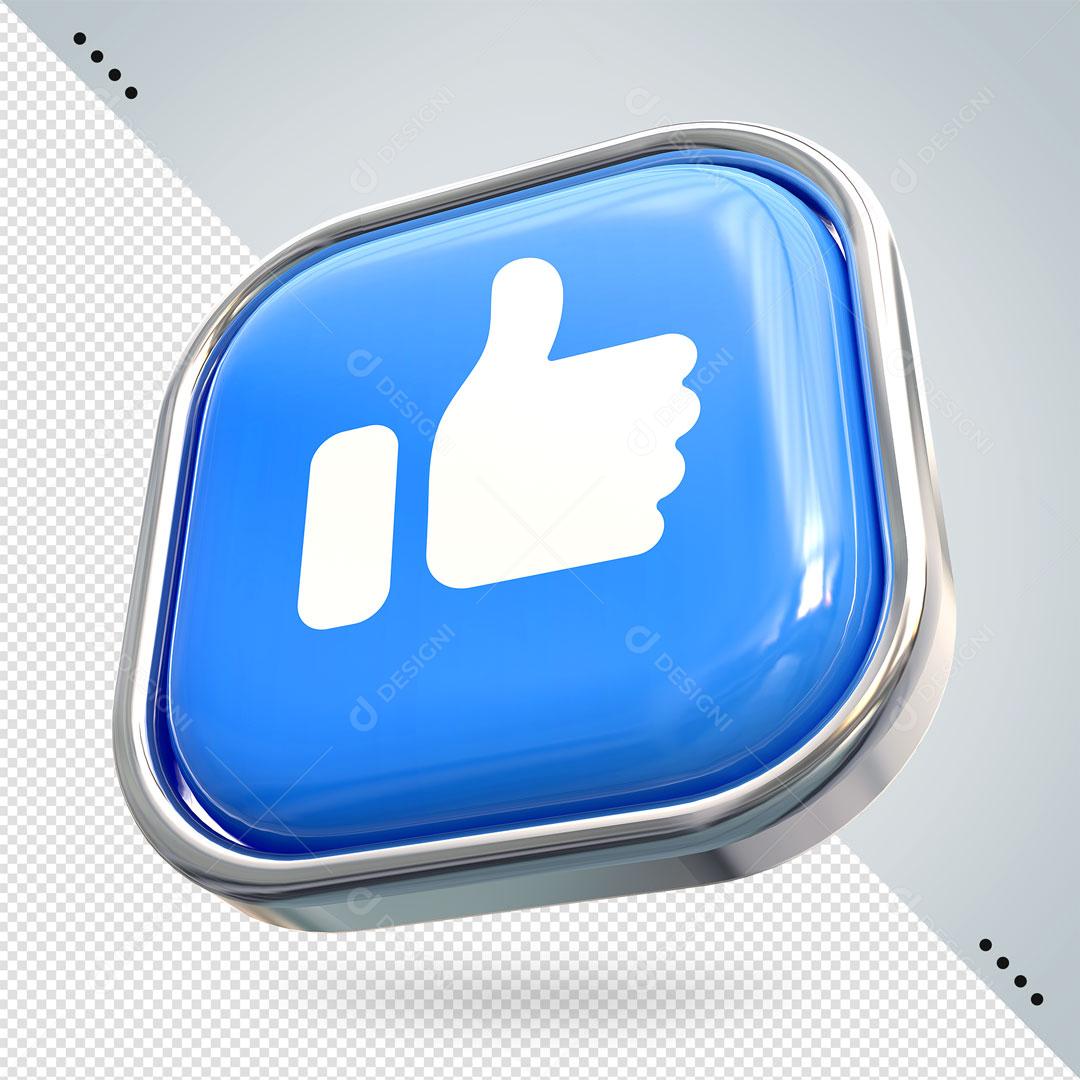 Ícones 3D Para Composição Like Facebook PSD Editável