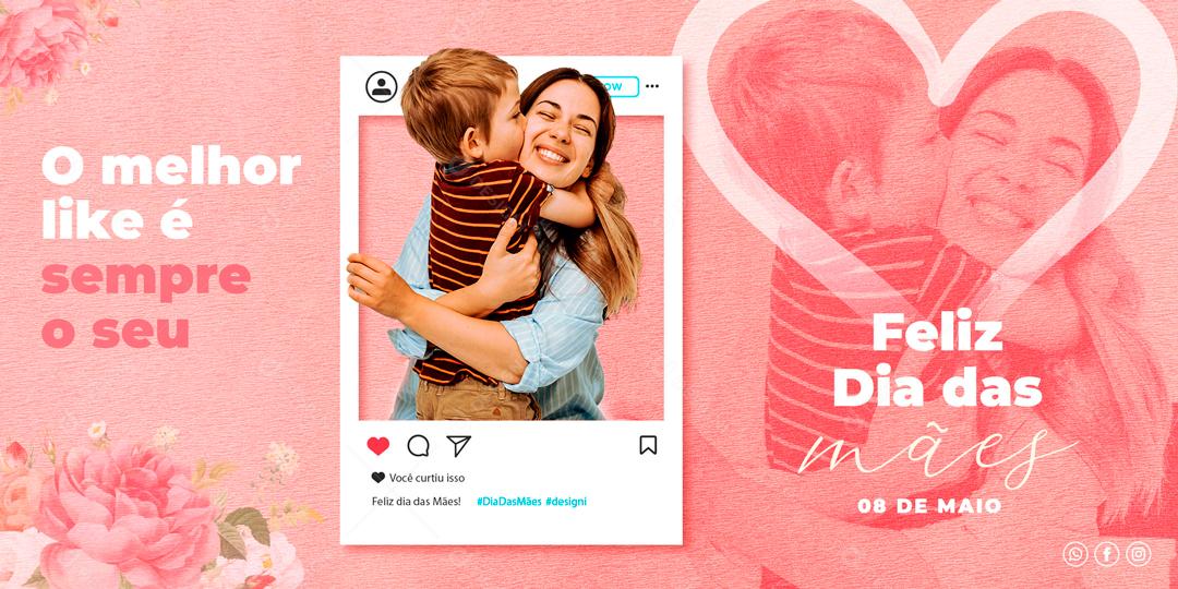 Feliz Dia Da Mães Data Comemorativa Social Media PSD Editável