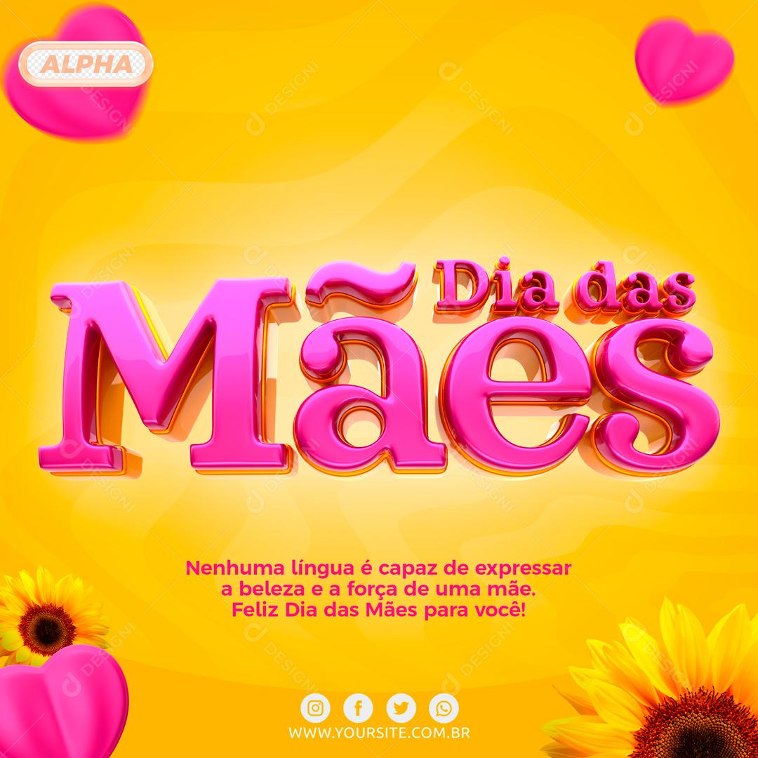 Social Media Dia Das Mães Rosa Social Media PSD Editável