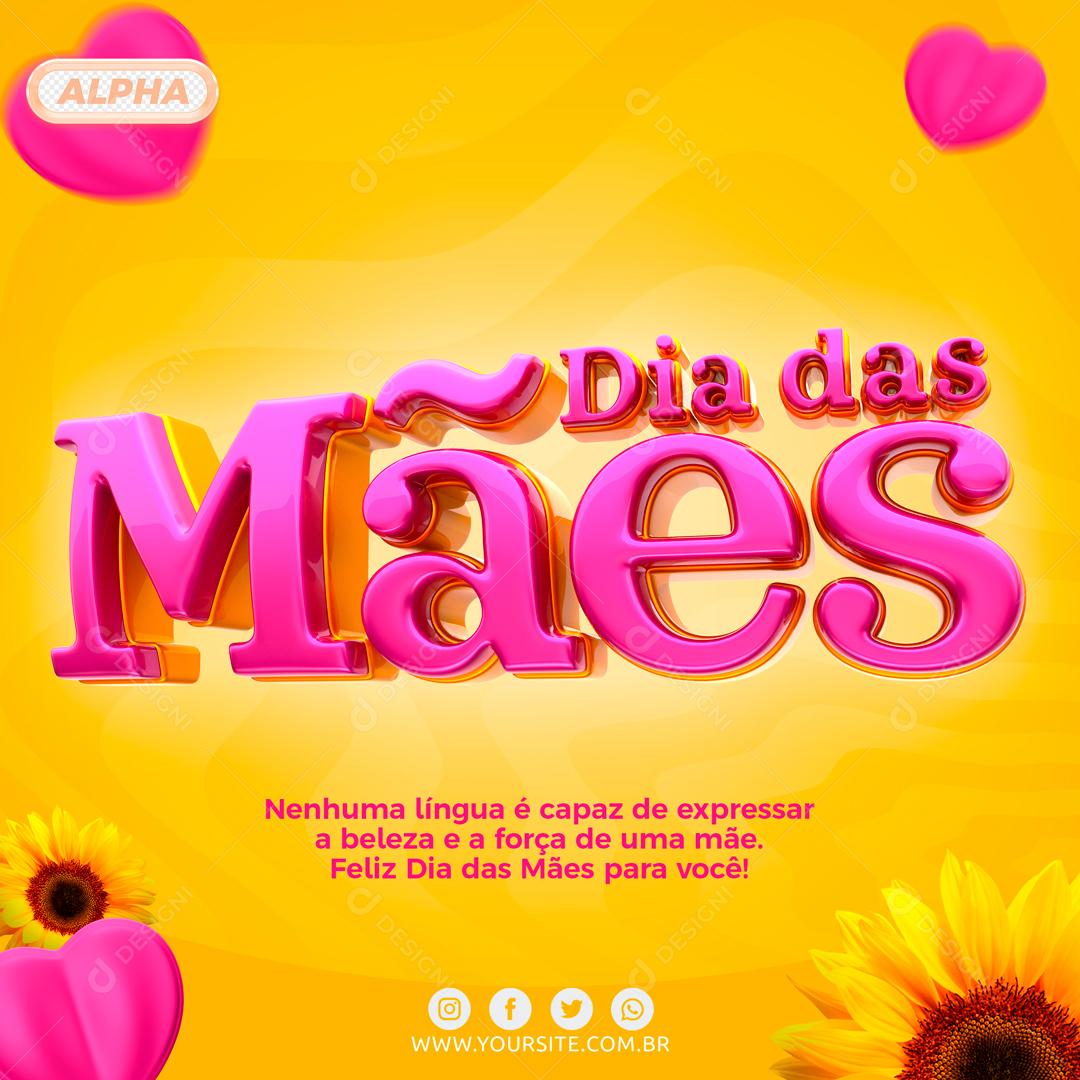 Social Media Dia Das Mães Rosa Social Media PSD Editável