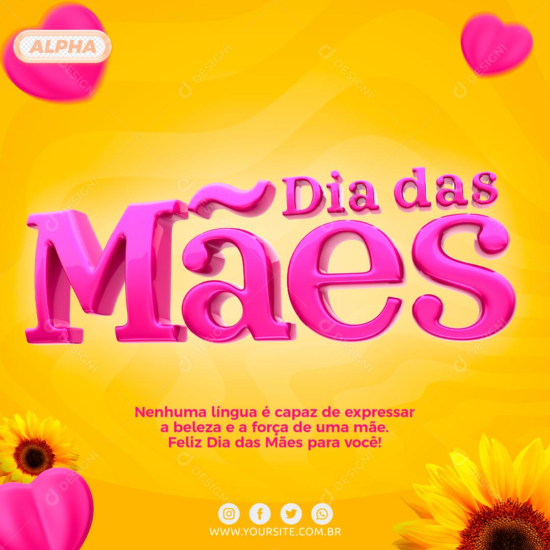 Social Media Dia Das Mães Rosa Social Media PSD Editável