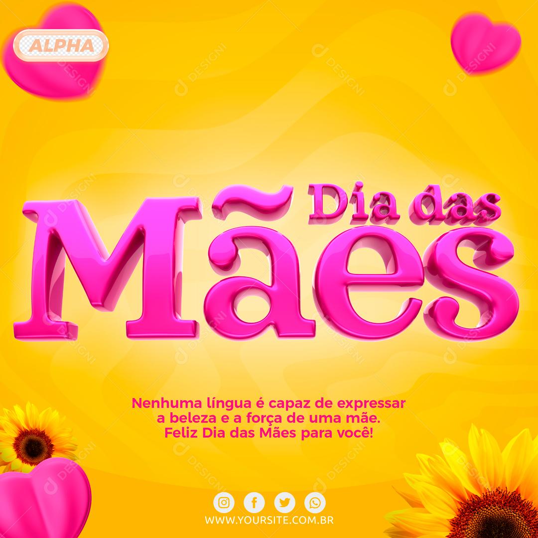 Social Media Dia Das Mães Rosa Social Media PSD Editável