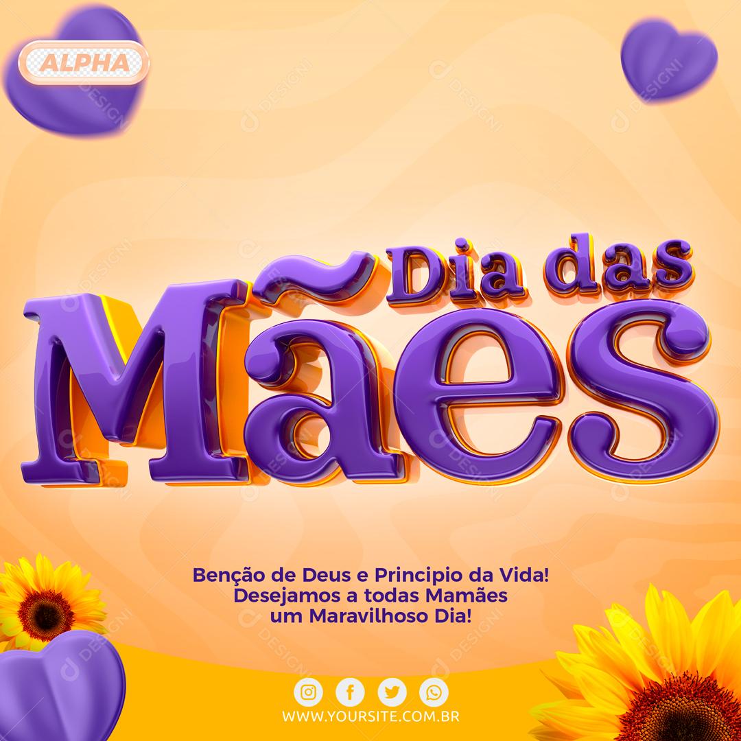 Social Media Dia Das Mães Roxo Violeta Social Media PSD Editável