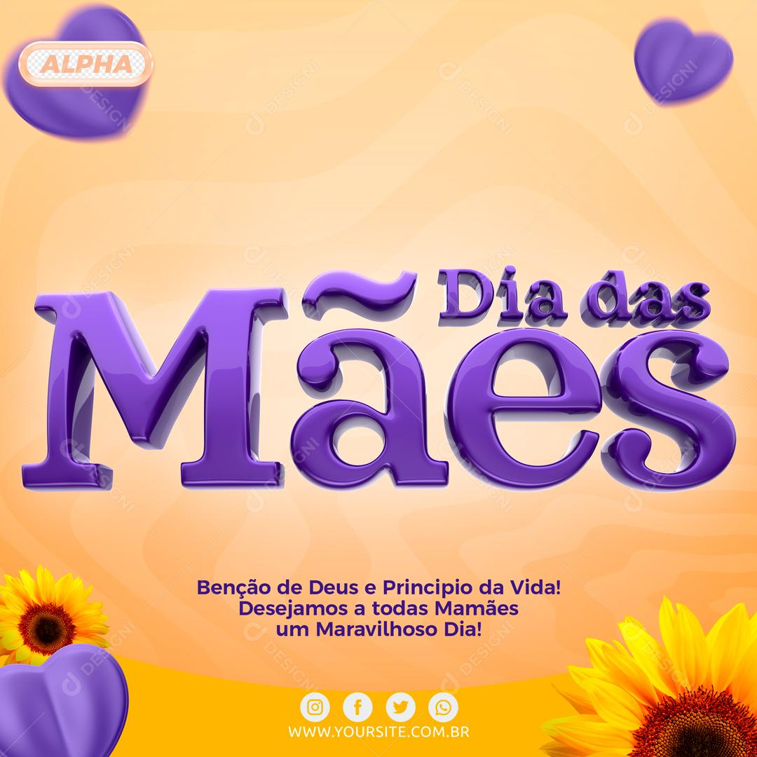 Social Media Dia Das Mães Roxo Violeta Social Media PSD Editável