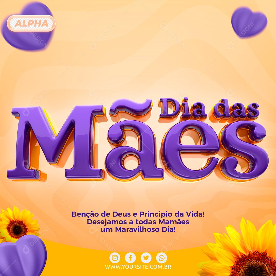 Social Media Dia Das Mães Roxo Violeta Social Media PSD Editável