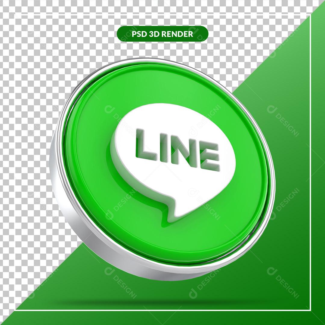 Ícone 3D Line Elemento 3D Para Composição PSD