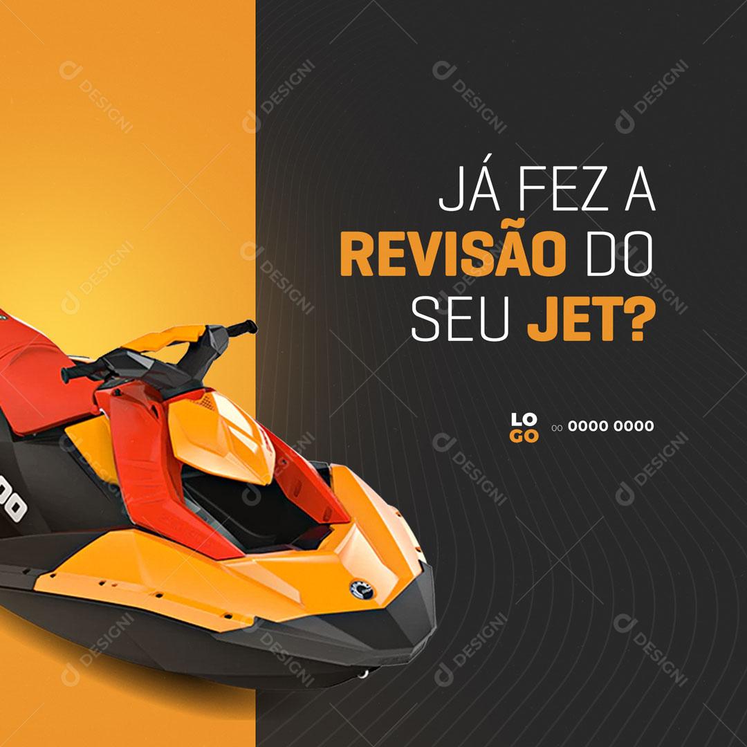 Post Oficina Mecânica Jet Ski Já Fez Sua Revisão? Social Media PSD Editável