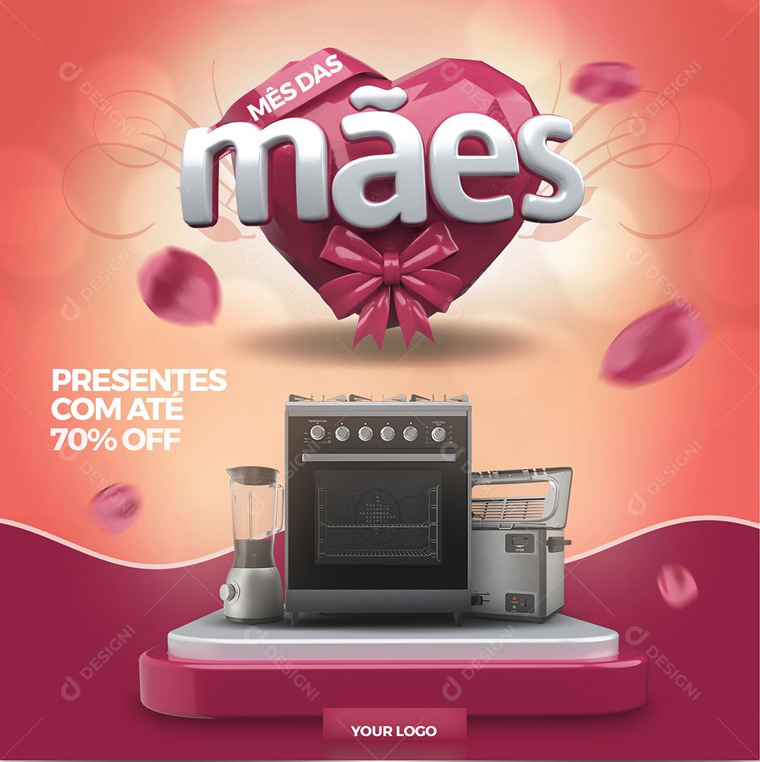 Social Media Mês Das Mães Show Eletrodoméstico PSD Editável