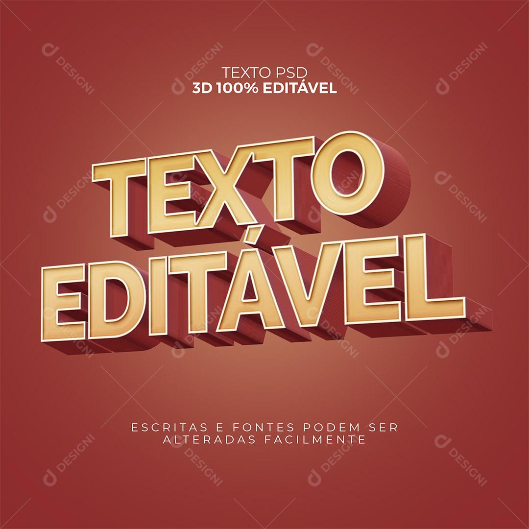 Texto 3D PSD Editável
