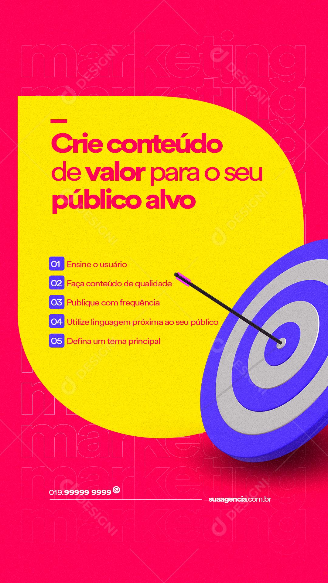 Social Media Story Marketing Create Valuable Content Editable PSD