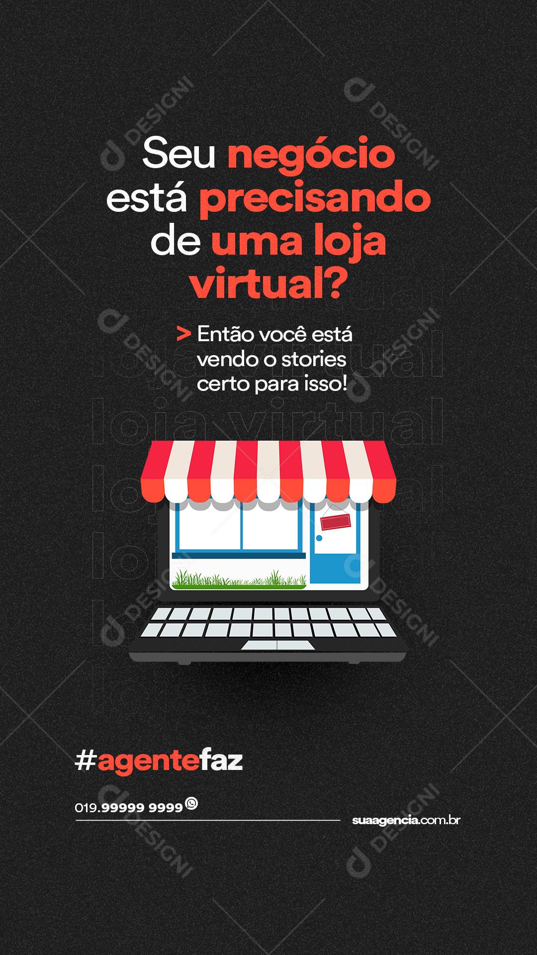 Social Media Story Marketing Seu Negocio Está Precisando PSD Editável