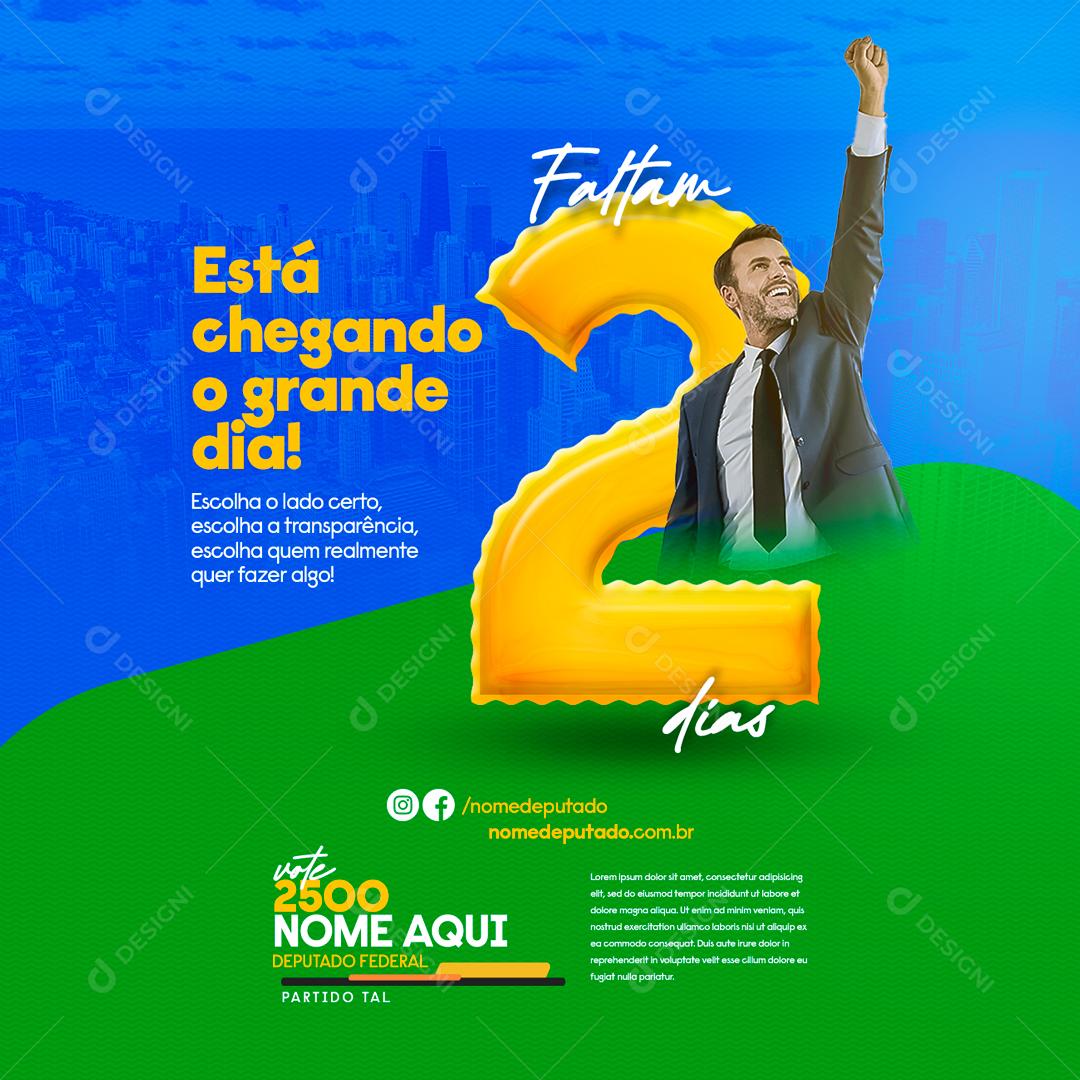 Social Media Política Está Chegando o Grande Dia PSD Editável