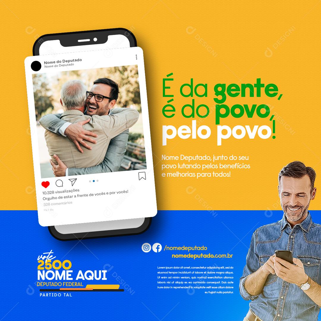 Social Media Política É da Gente é do Povo Dia PSD Editável