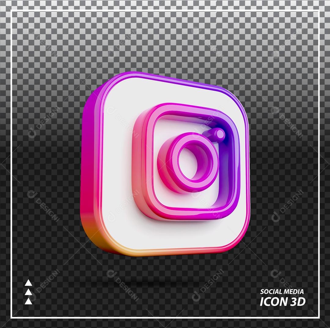 Instagram Elemento 3D Para Composição PSD