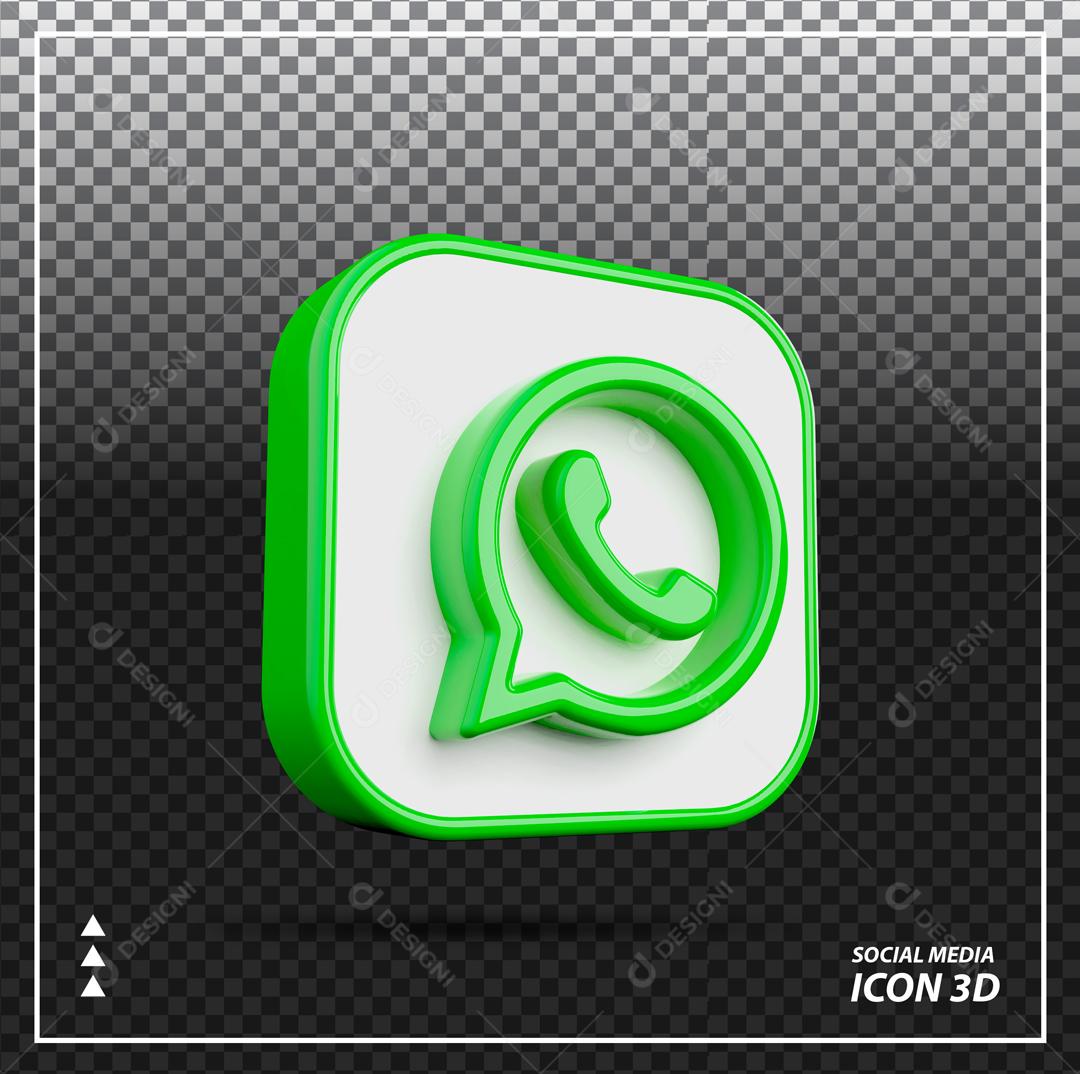 Whatsapp 3D Elemento Para Composição PSD