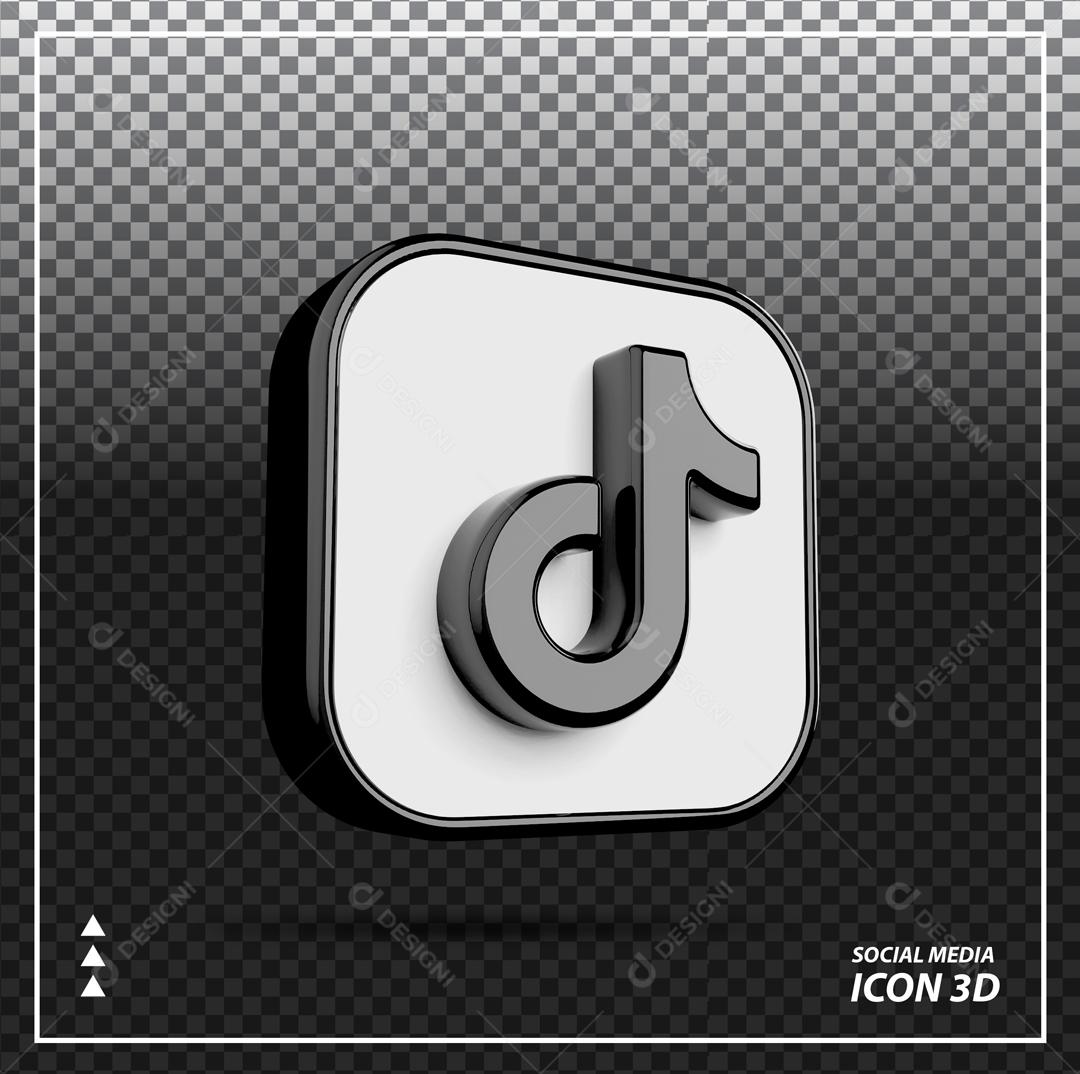 Tiktok 3D Elemento Para Composição PSD