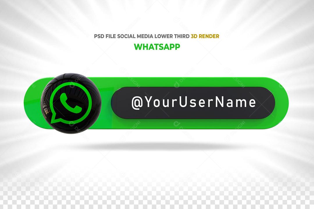 Placa 3D Para Composição de Texto WhatsApp PSD